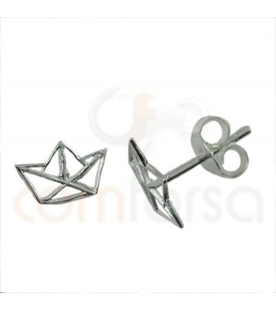 Brinco barco 10 mm prata 925