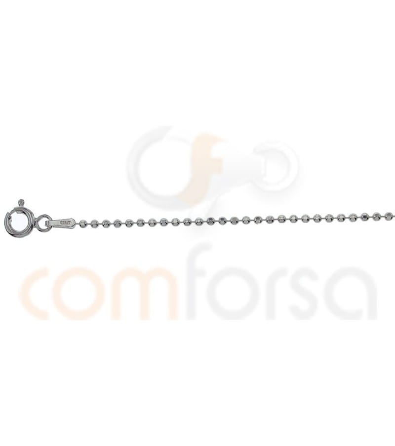 corrente bolinha diamantada 1.5mm 40 cm