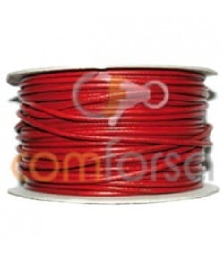 Couro 5 mm vermelho Qualidade premium