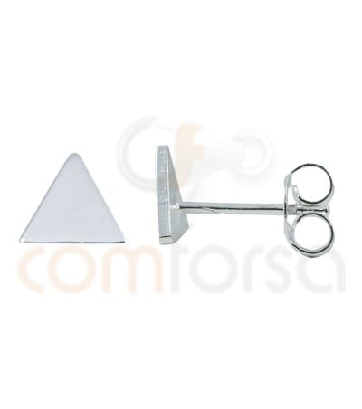 Brinco triangulo 8 mm prata 925ml