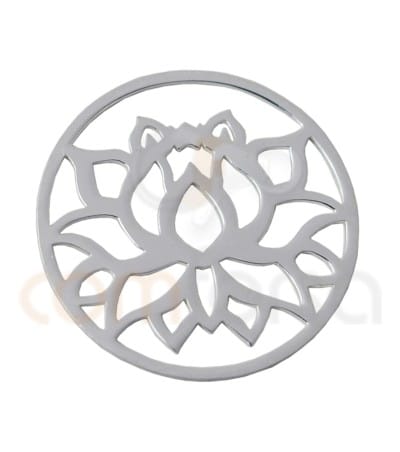 Mandala Flor de Lótus 15 mm Prata 925ml