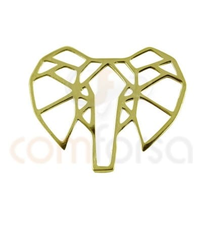 Pingente elefante 17 x 14 mm prata 925