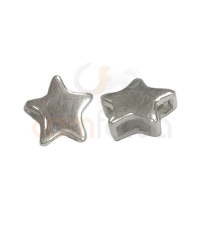 Entremeio estrela 7 mm (1.2 mm) prata 925