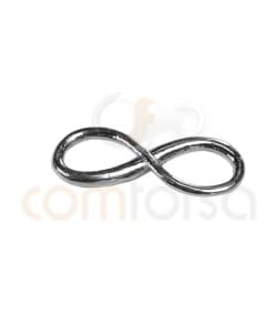 Entremeio infinito 12 x 4.3 mm prata banhada a ouro