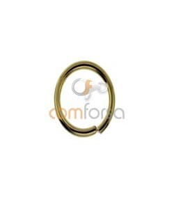 Argola redonda 5 mm ouro 750 ml