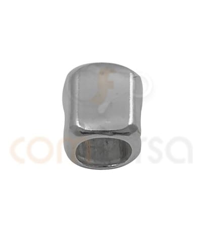 Entremeio cubo irregular 3x3 mm prata 925ml