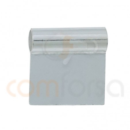 Base para fixar com tubo 12 x 8 mm prata 925