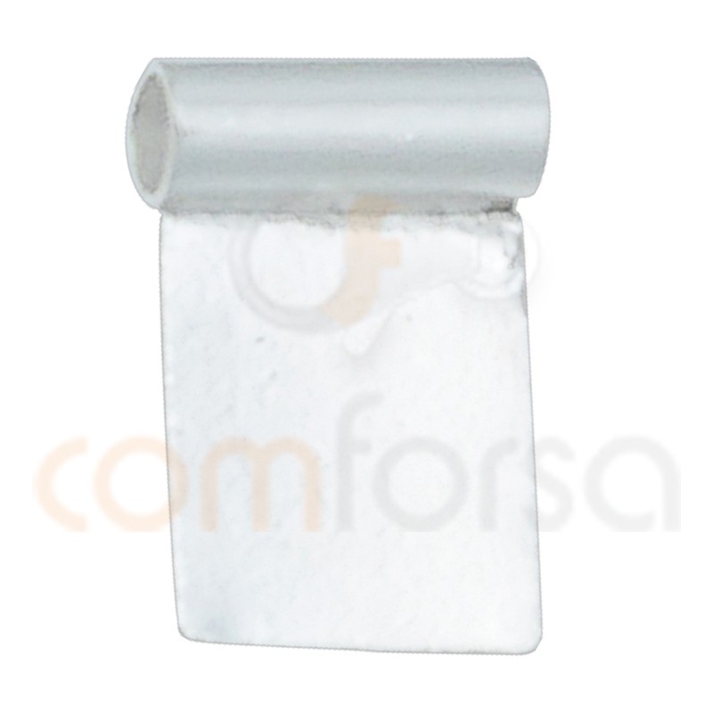 Base para fixar com tubo 13 x 13 mm prata 925