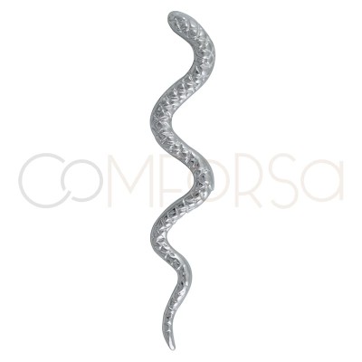Pingente serpente 30 mm em prata 925