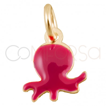 copy of Pingente cruz Fucsia 8 x 12 mm prata 925 banhada a ouro