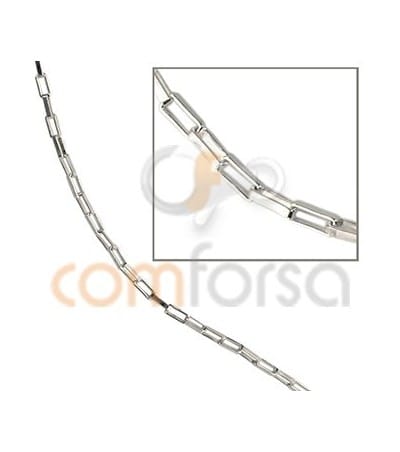 Corrente reta prata 925 ml grossa 4,7 x 2,7 mm