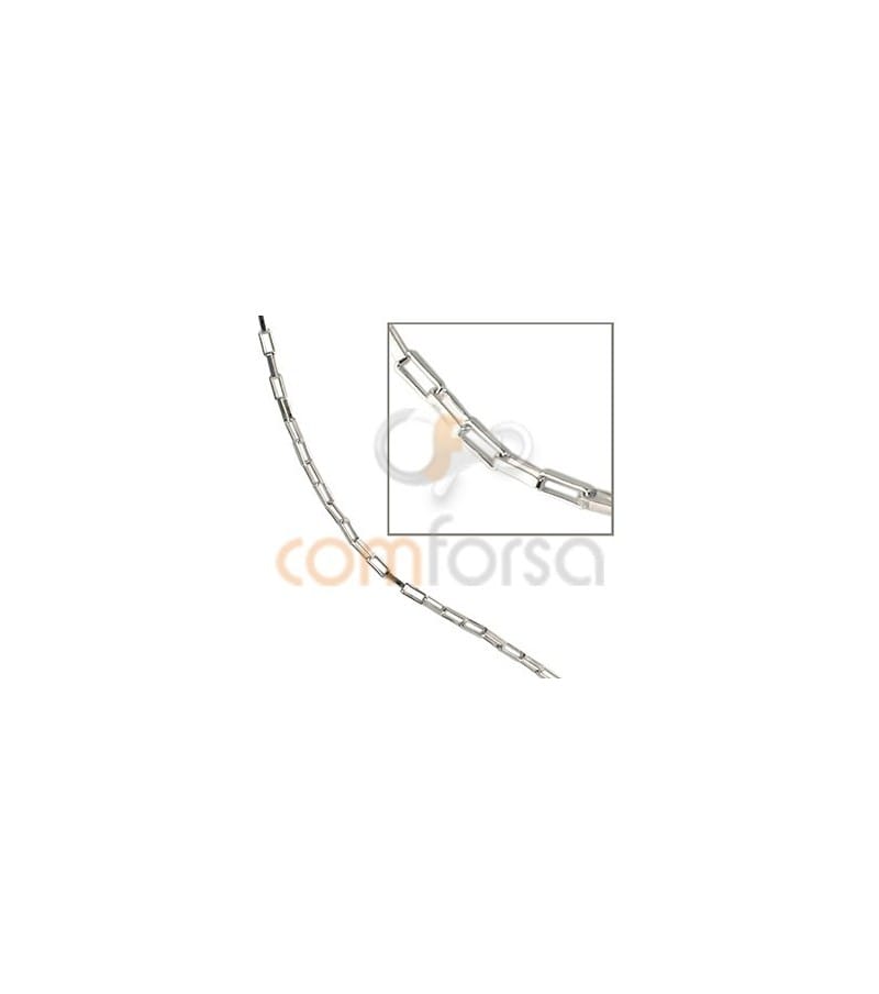 Corrente reta prata 925 ml grossa 4,7 x 2,7 mm