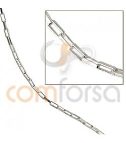 Corrente reta prata 925 ml grossa 4,7 x 2,7 mm