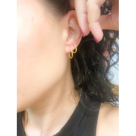 Brincos argola fio retorcido 12mm prata 925
