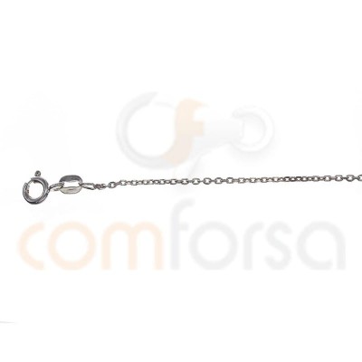 Corrente Forçada 1.9 x 1.6 40 cm prata chapada ouro