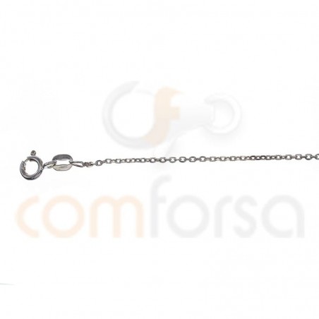 Corrente Forçada 1.9 x 1.6 40 cm prata chapada ouro