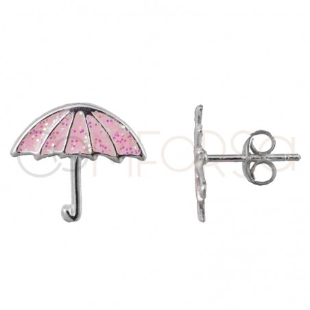 Brincos guarda-chuva 10.5x12mm prata 925