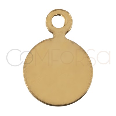 Medalha contraste com argola 6 mm prata 925