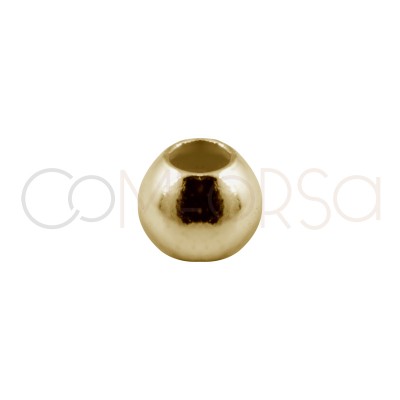 Bola lisa 2 mm (0.9) prata banhada a ouro rosa