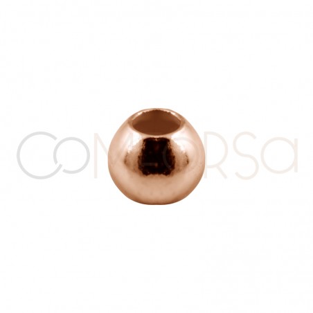 Bola lisa 2 mm (0.9) prata banhada a ouro rosa