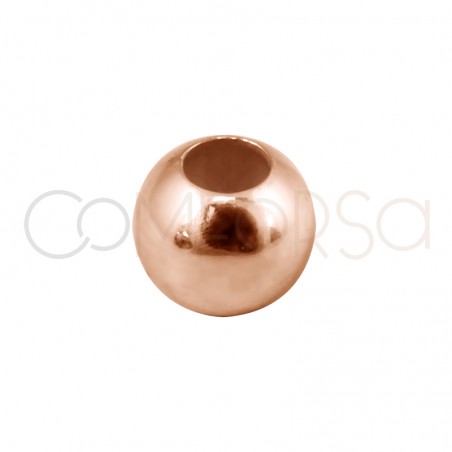 Bola lisa 3 mm (1.2) prata banhada a ouro rosa