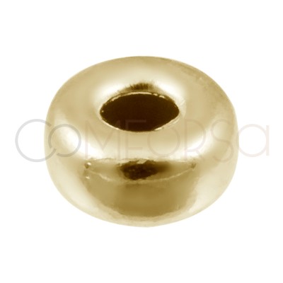 Donut 4 mm (1.5) prata banhada a ouro rosa