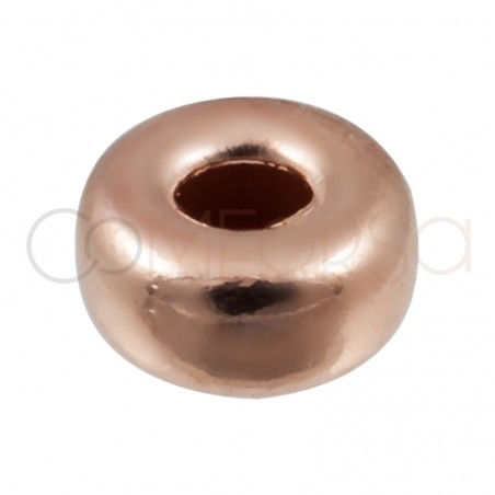 Donut 4 mm (1.5) prata banhada a ouro rosa