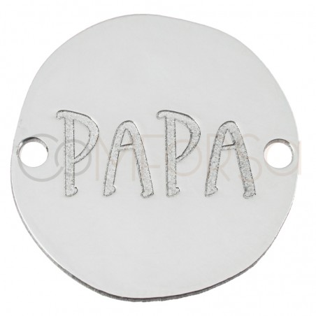 Entremeio medalha "Papa" 17 mm prata 925