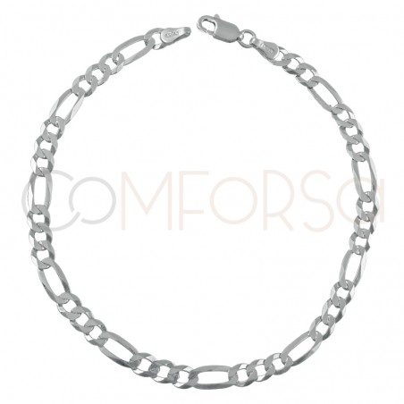 Pulseira modelo 3x1 21 cm prata 925