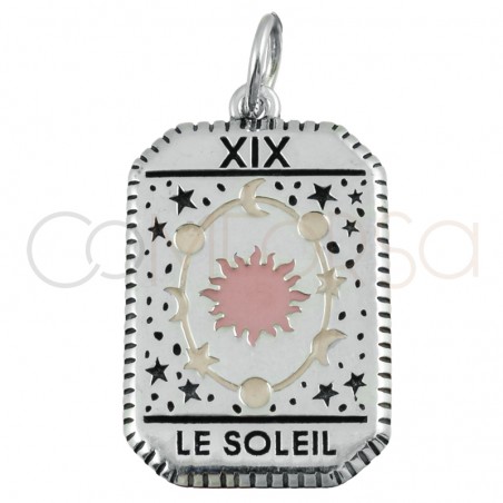 Pingente tarot Le Soleil 14x20mm prata 925