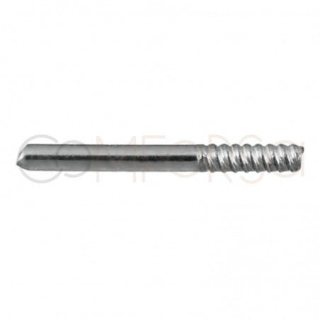 Pino com rosca 10mm prata 925 (0.9mm espessura)