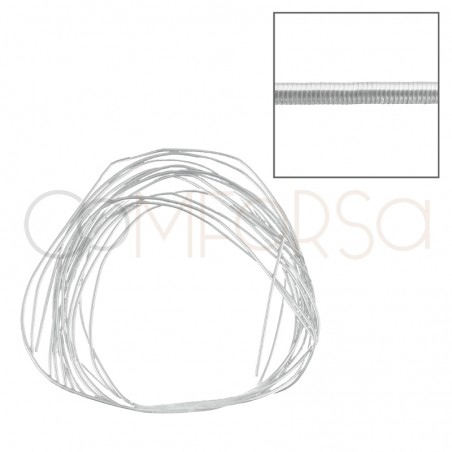 Fio espiral metálico prateado para enfiar rabores (gramas)