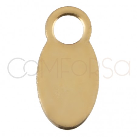 Medalha contraste oval 9 x 4 mm prata 925