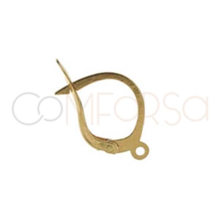 Fecho brinco clip nº1 10x11mm com argola ouro 18kt 750 ml