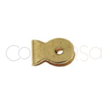 Fecho 3 x 4 mm em ouro 18kt 750 ml