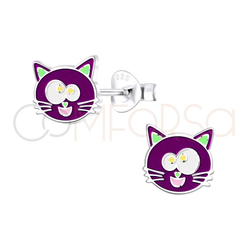 Broches Esmaltados De Gatos Preto E Branco, Broches De Gatos