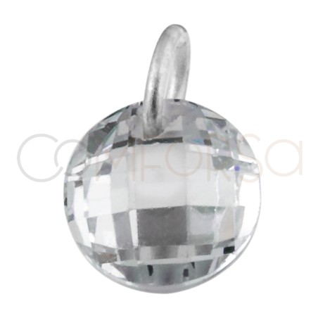 Pingente zircônia flutuante crystal 6mm prata 925
 Acabamento-Prata 925ml