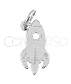 Pingente foguetão espacial 6.7 x 13mm prata 925