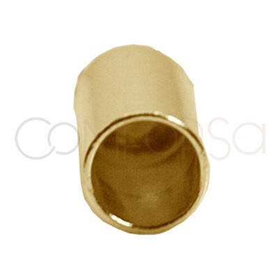 Tubo forrado com argola 6 x 5.1 mm prata 925