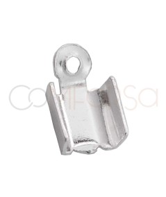 Terminal garra 5x8mm prata 925 banhada a ouro