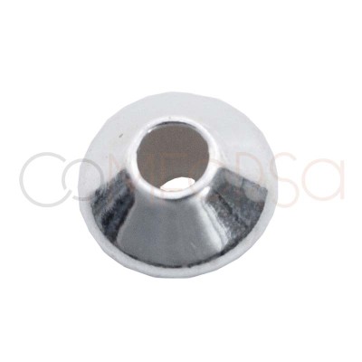 Entremeio ovni 6mm (2mm int) prata 925