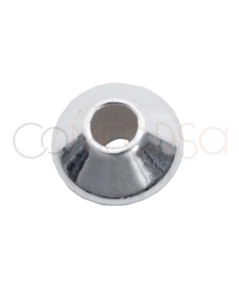 Entremeio ovni 6mm (2mm int) prata 925