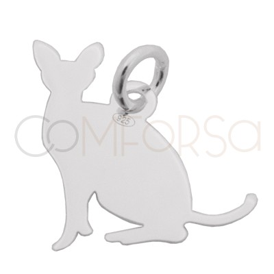 Pingente gato egípcio 15 x 15mm prata 925