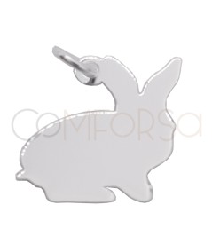 Pingente coelho 15 x 15mm prata 925