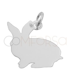 Pingente coelho 15 x 15mm prata 925