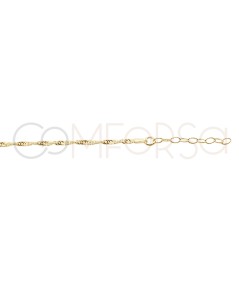 Pulseira Singapore (2.2mm) 15cm + 3cm prata 925