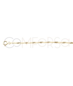 Pulseira Singapore (2.2mm) 15cm + 3cm prata 925