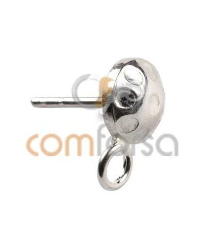 Brinco Meia bola con argola 6.5mm