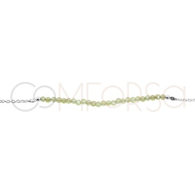 Pulseira de pedras Peridoto prata 925