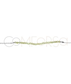 Pulseira de pedras Peridoto prata 925